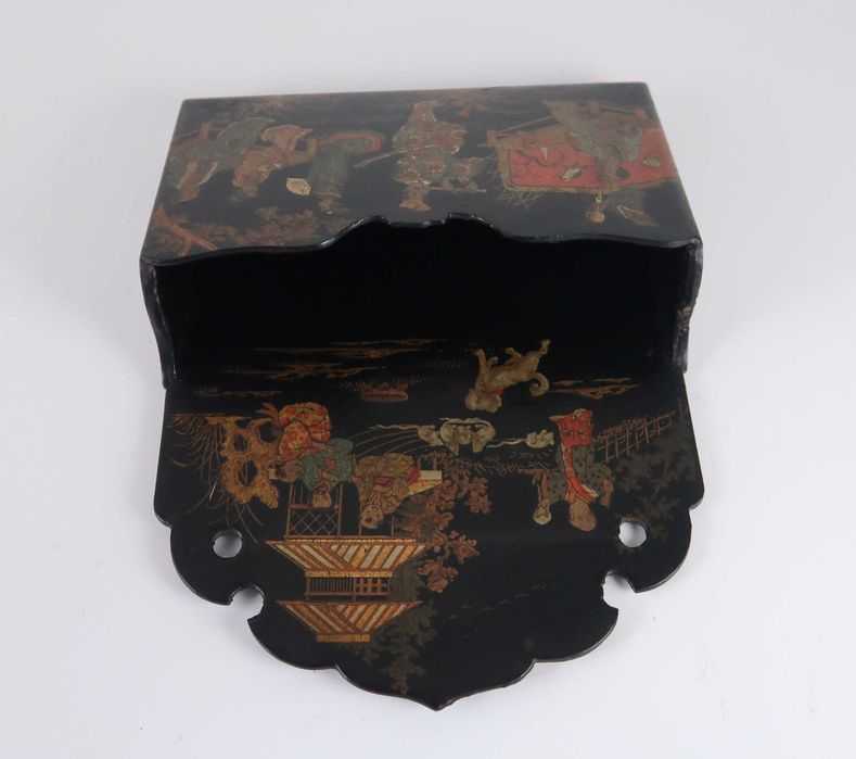 Porta Cartas Antigo Lacado China - Grande Porte 11 cm
