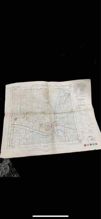 Mapa Monte Cassino 1944 oryginał !