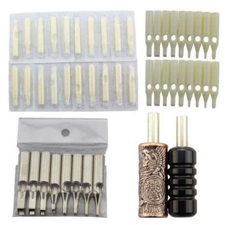 Novo kit profissional tatuagem 2 máquinas 40 tintas e todo o material
