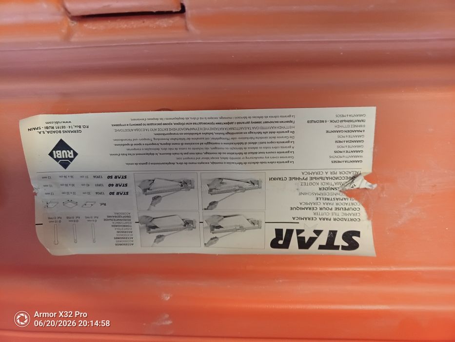 2 Máquinas corte Azulejo Rubi Star 40  ( Usadas  )