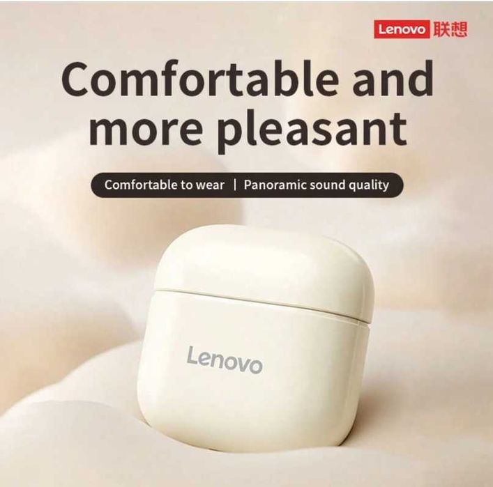 Нові бездротові навушники Lenovo EA186 (beige)