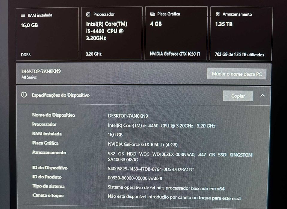 Torre/Desktop i5-4460 - GTX 1050 Ti