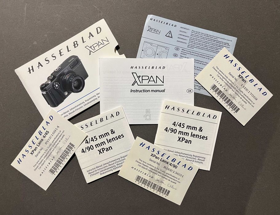 Manual original Hasselblad Xpan