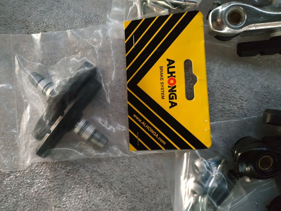 Тормоз для велосипеда V-brake ALHONGA, LONGUS, колодки тормозные