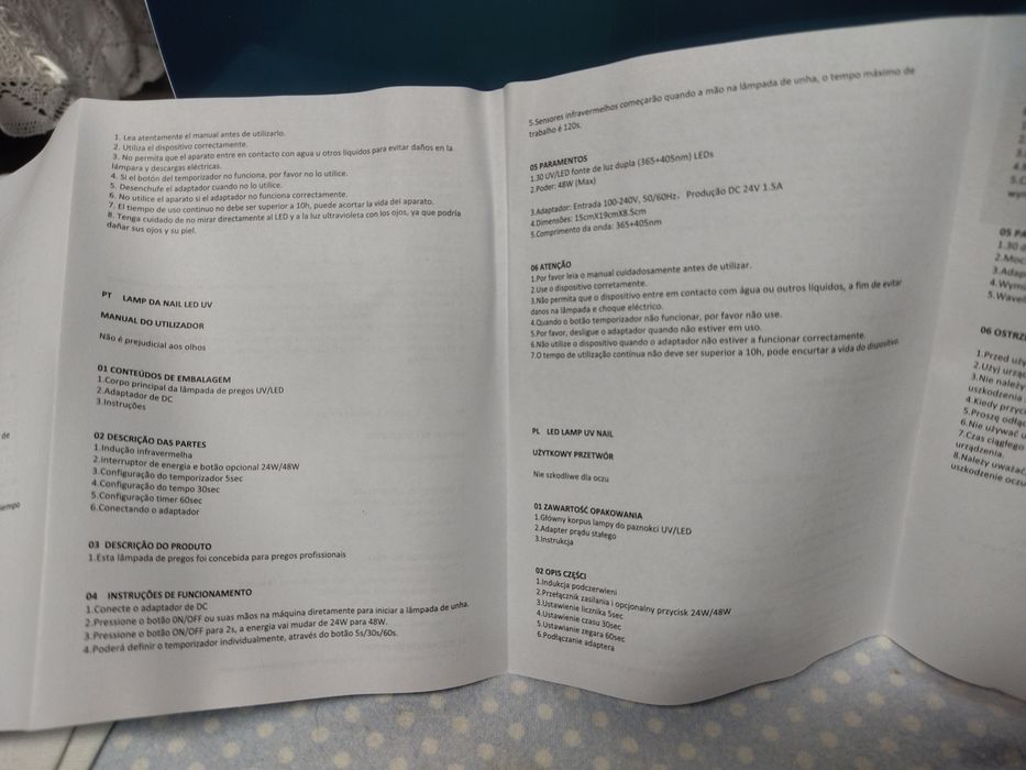 Secador de Unhas 30 LED - Novo e testado