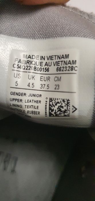Жінлчі кеди Converse Chuck Taylor Leather and Shine  37.5