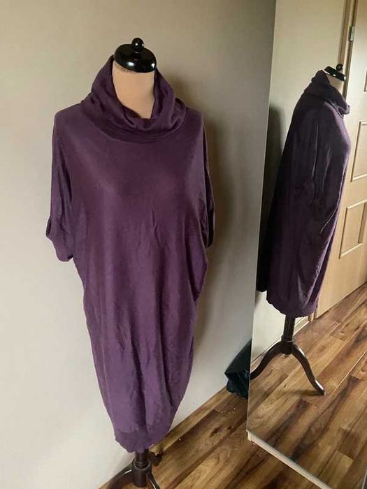 Xxxl 44 46 +size sweterkowa benotti zima sukienka oversize golf komin