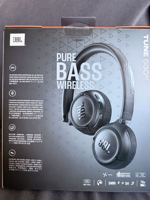 Sluchawki JBL TUNE 530 BT - raz uruchomione