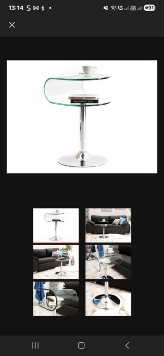 Stolik szklany/ pomocnik