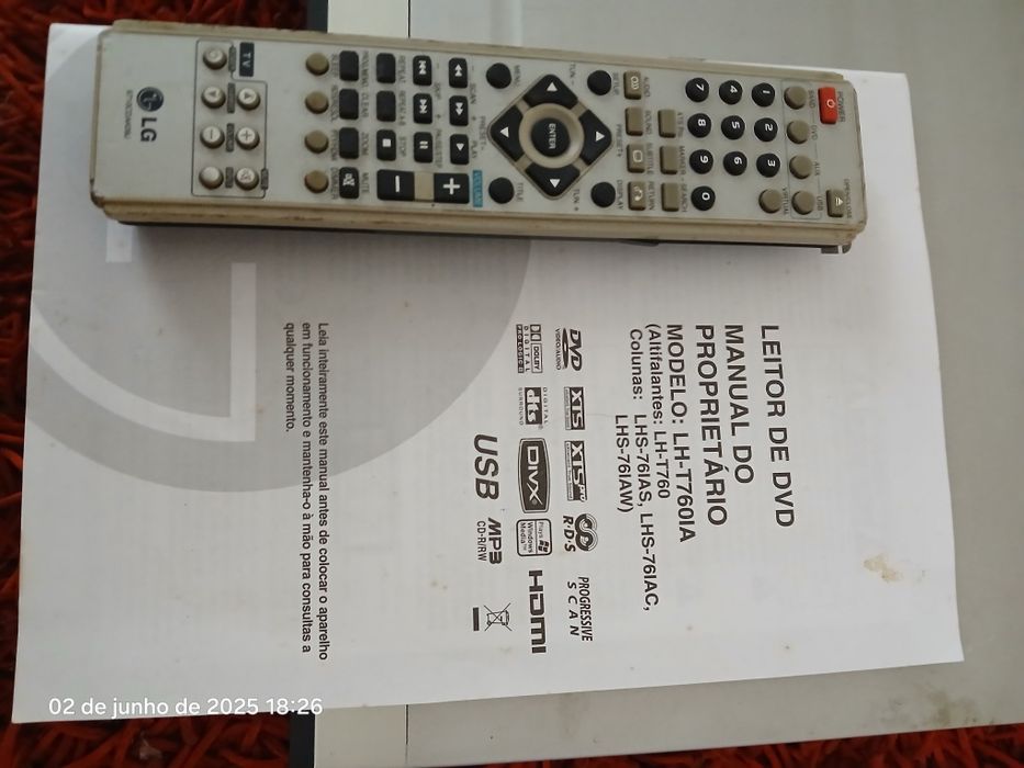 Leitor de DVD /Cinema em casa LG.5.1. LH-T760-IA.