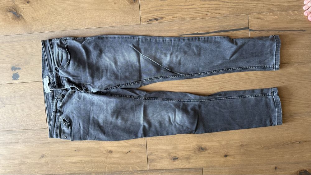 Джинси сіро-чорні і салатові штани для вагітних Л розмір