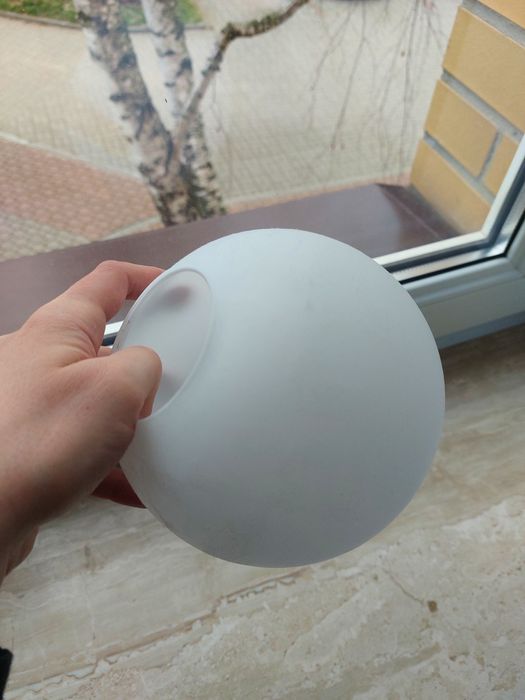 5x klosz mały kulka szklana mleczna e27