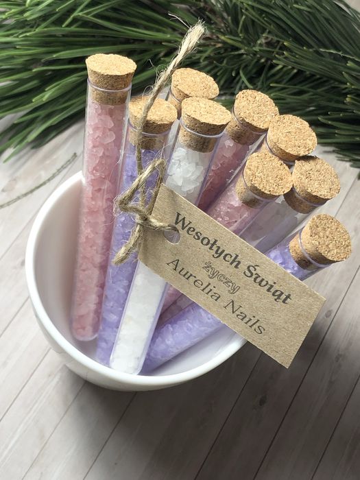 Upominki świąteczne- sól do stóp z Twoim logo (10 szt)