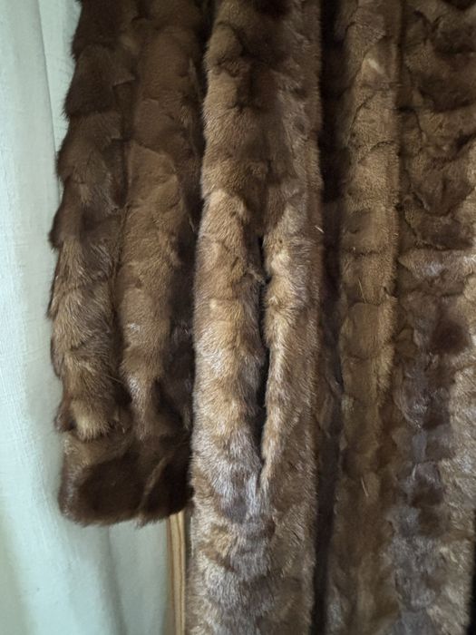 Długie futro naturalne vintage