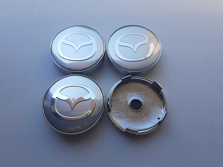 Centros/tampas de jante completos Mazda com 52, 56, 60, 65 e 68 mm