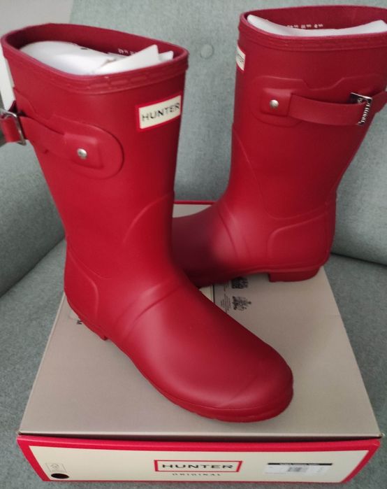 NOWE Kalosze Hunter damskie  czerwone roz. 43