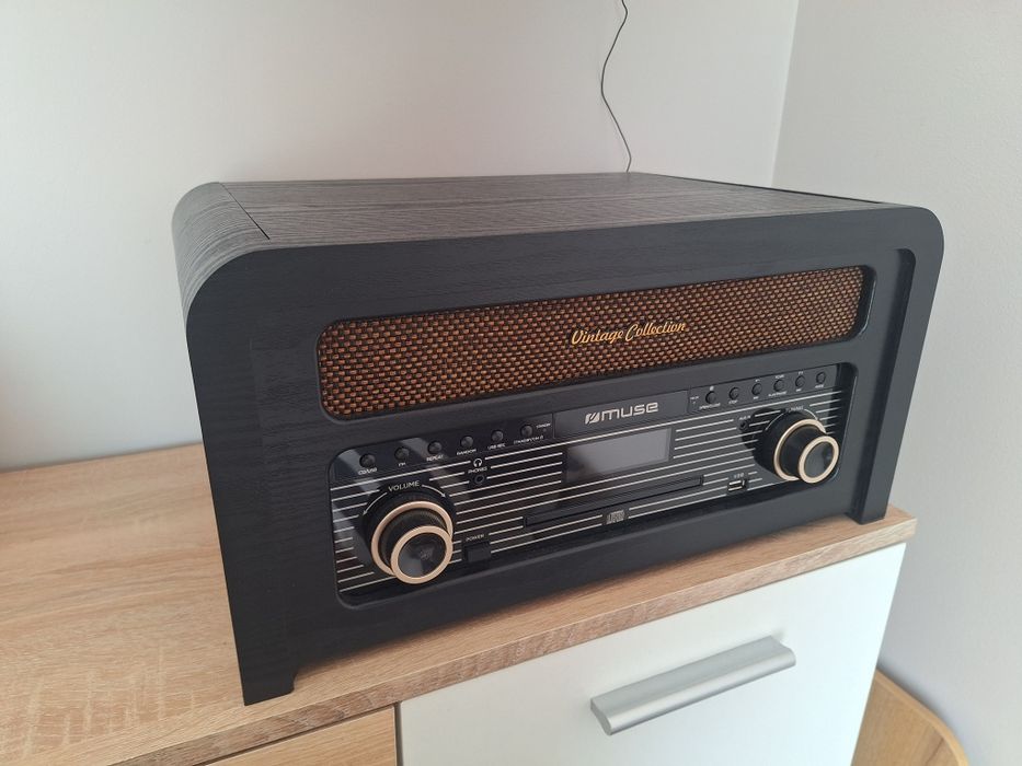 Gramofon MUSE MT-115 DAB Bluetooth USB Drewno