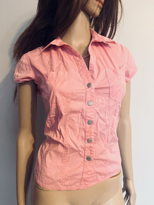 Rozowa koszula damska rozm L krotki rekaw