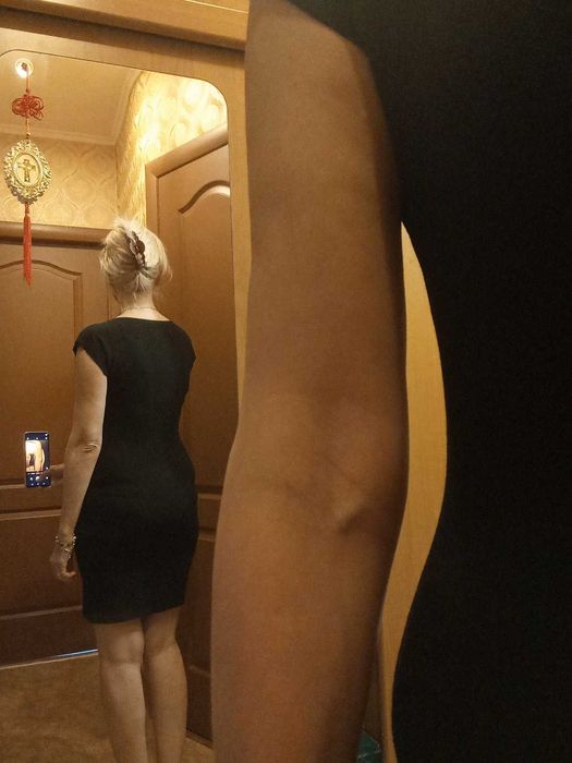 Маленькое чёрное платье, трикотажное, черное, стрейч