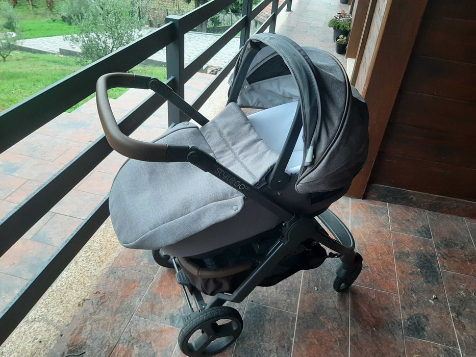 Conjunto Carrinho Trio Style Go Up Crossover Cool Grey + IsoFix