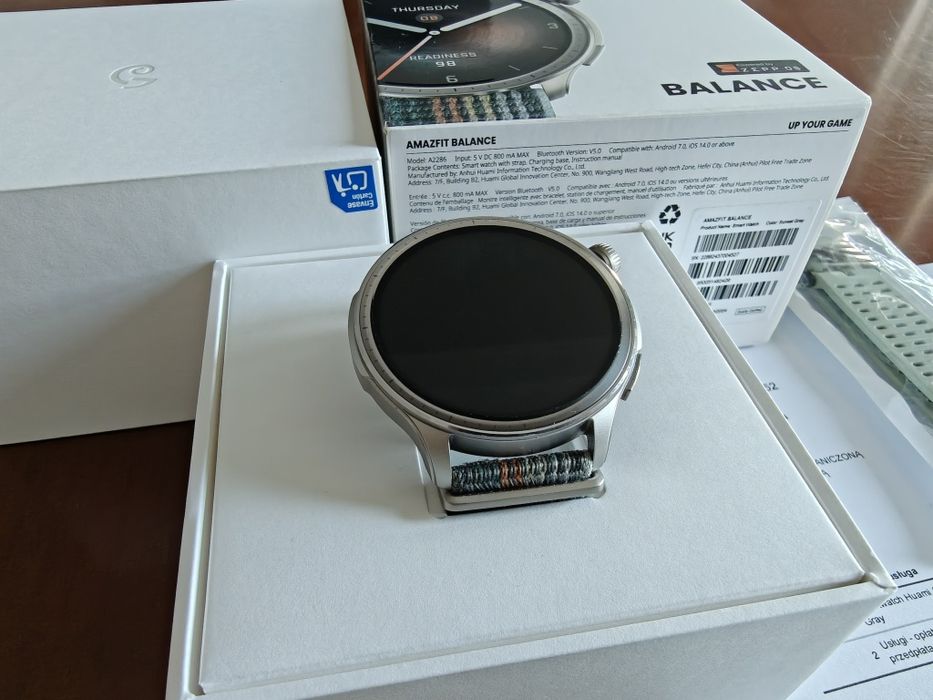 Amazfit Balance Sunset Grey | Gwarancja | Dodatkowy pasek | Stan BDB