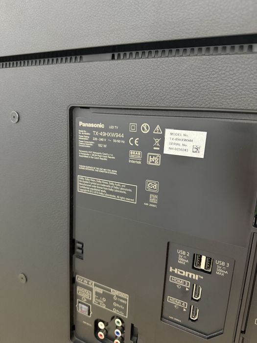 Телевізор Panasonic 49 дюймів TX-49HXW944 4K 120 Hz Full Array 10bit Dolby Vision HDMI 2.1