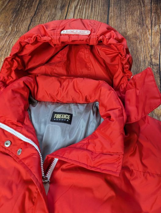 Czerwona kurtka puchowa Bogner Fire and ice red puffer jacket