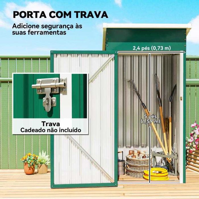 Abrigo Exterior Metálico 107,5x91x185 cm