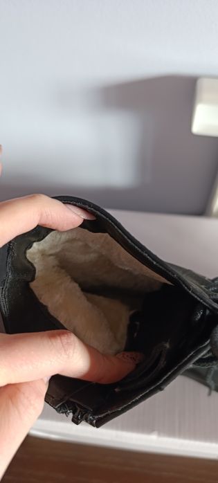 Czarne ocieplane traperki 40,41