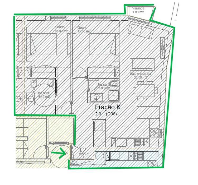 Apartamento T2 - Grandes Vistas\ Varanda\ L. Garagem, Centro V.N.Gaia