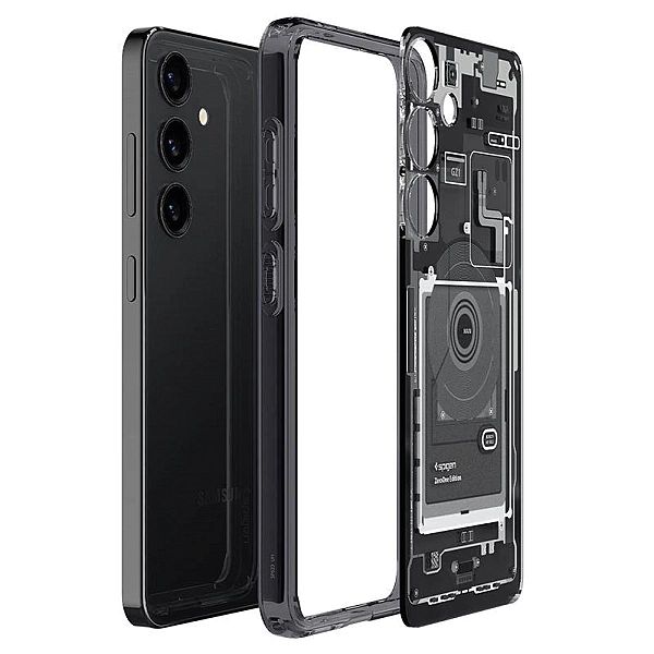 Etui Spigen Ultra Hybrid na Samsung Galaxy S24 - ciemnoszare (wzór Zer