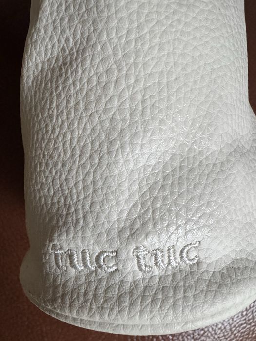 Bolsa térmica para biberão de couro branco tuc tuc