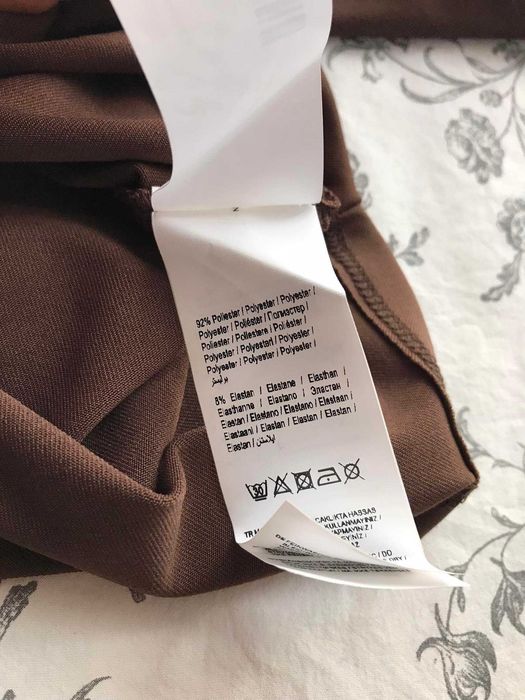 Brązowe body z długim rękawem, L - Trendyol
