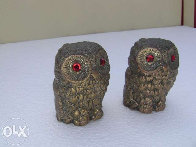 Peças de Decoração - par de mochos - antiguidades