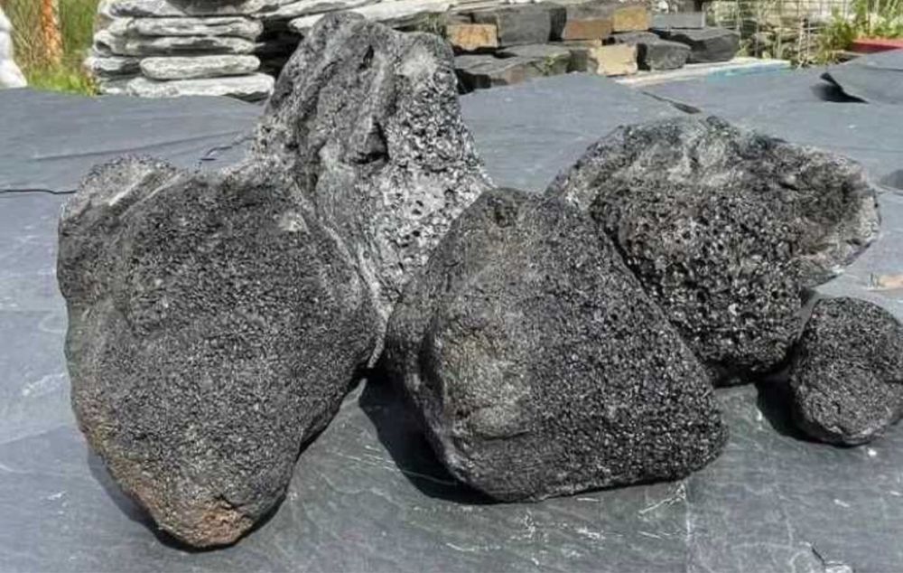 CZARNA LAWA WULKANICZNA Skała Akwarium Volcano Rock Lava Stone Malawi