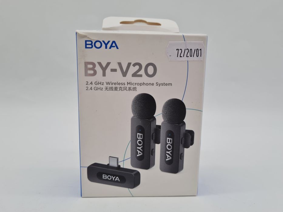 BOYA BY-V20 bezprzewodowy mikrofon 2,4 GHz do urządzeń typu C 2TX+1RX