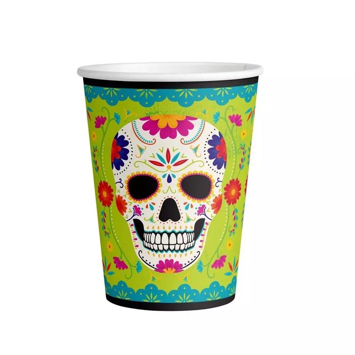 Kubki Papierowe Day Of The Dead 250Ml 8Szt. Nowy Produkt