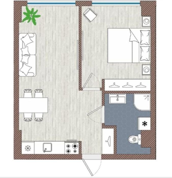 2-к, Сергея Мартына ул., 4, без ремонта