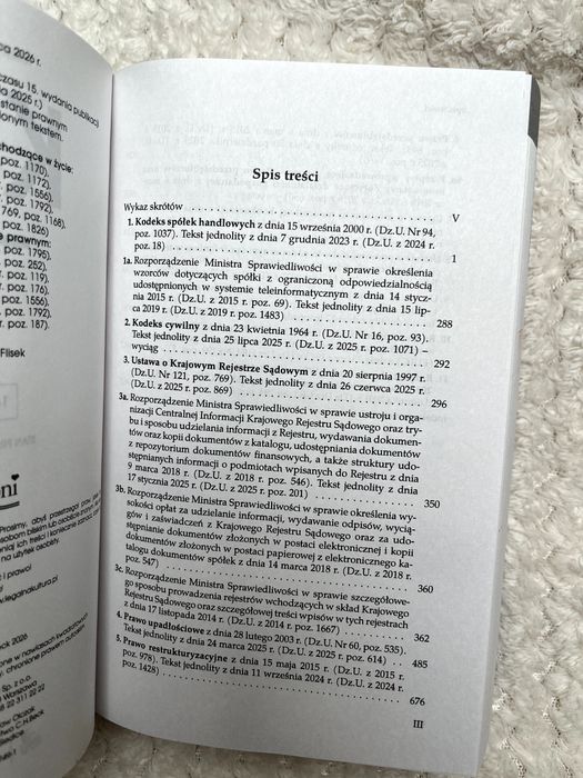 Kodeks spółek handlowych zbiór ustaw 2026 wydanie 16