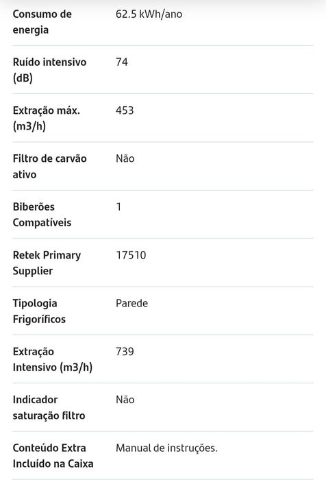Exaustor campanola Samsung