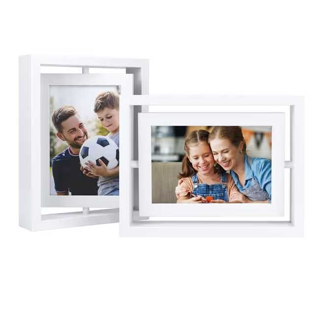 Pack 2 Molduras Giratórias 360° EXYGLO – 10x15cm | Branco  (Novo)