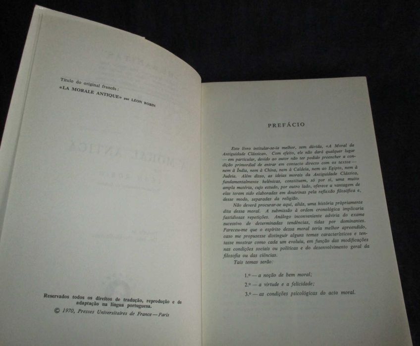 Livro A Moral Antiga Léon Robin