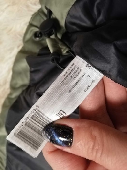 kurtka puchowa 4F M L 38 40 4FAW23TDJAF232 4F oversize oliwkowa