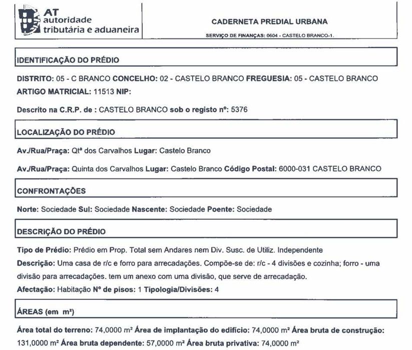 Quinta a 2Kms da cidade Castelo Branco 12,69 Hectares