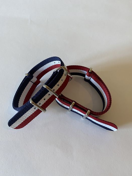 Braceletes Nato às riscas tamanho 20mm