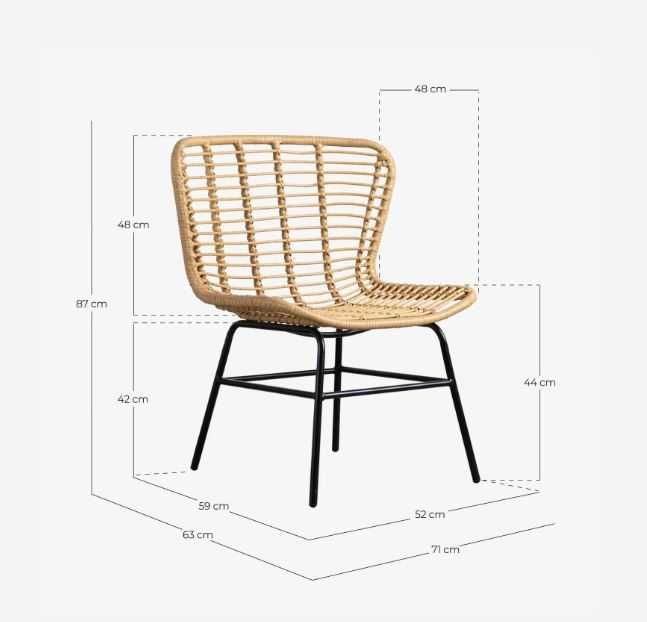 Cadeiras Vime Sintético Tarel - The Masie