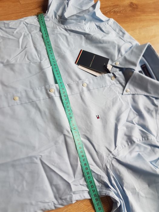 40R M Tommy Hilfiger męska koszula Flex błękitna Regular Fit niebieska