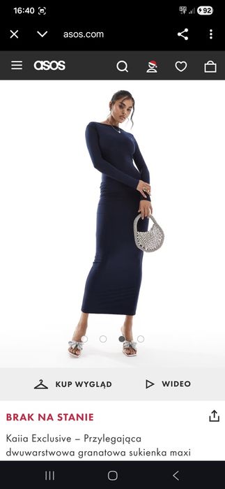 Elegancka długa sukienka z odkrytymi plecami