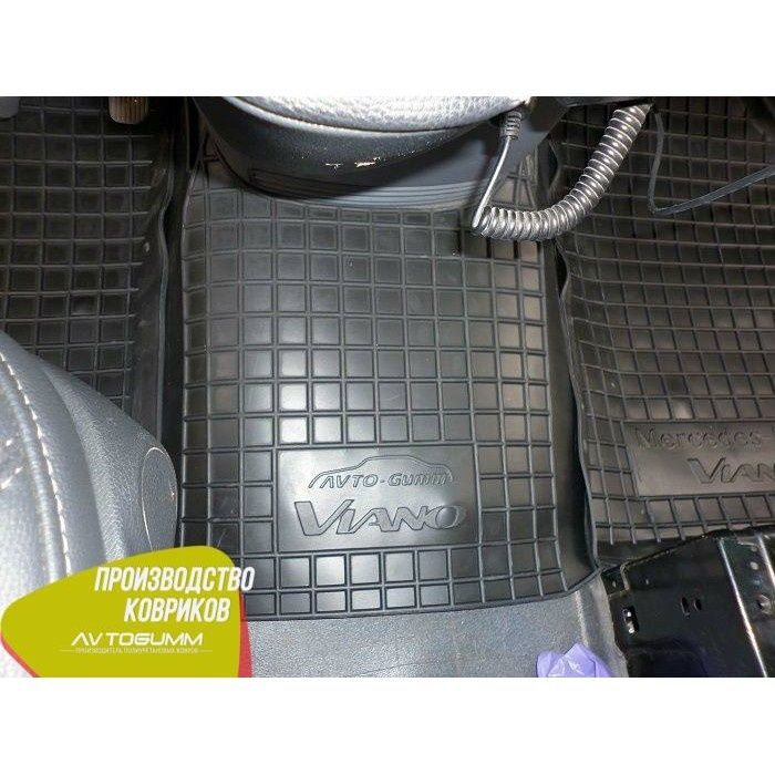 Коврики резиновые черные Mercedes Vito Вито 2004-2014 2-3 ряд вместе