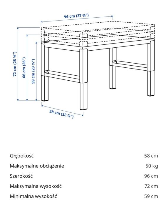Biurko regulowane Pahl Ikea